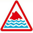 Sever flood warning symbol