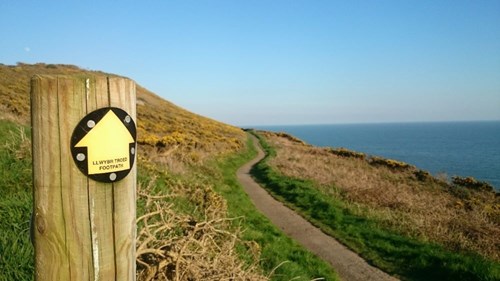 A stretch of the Wales Coastal Path in Swansea