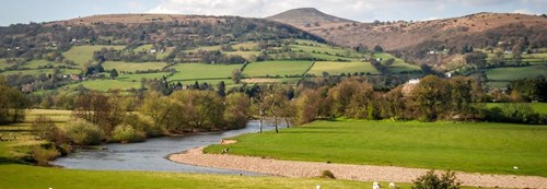 View of the Skirrid from the Usk Valley West of Abergavenny