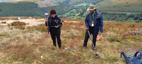 NRW officers using metal detectors, photo-monitoring and high accuracy GPS to relocate a subset.