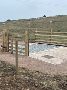 Pen y gogarth cattle grid and fence